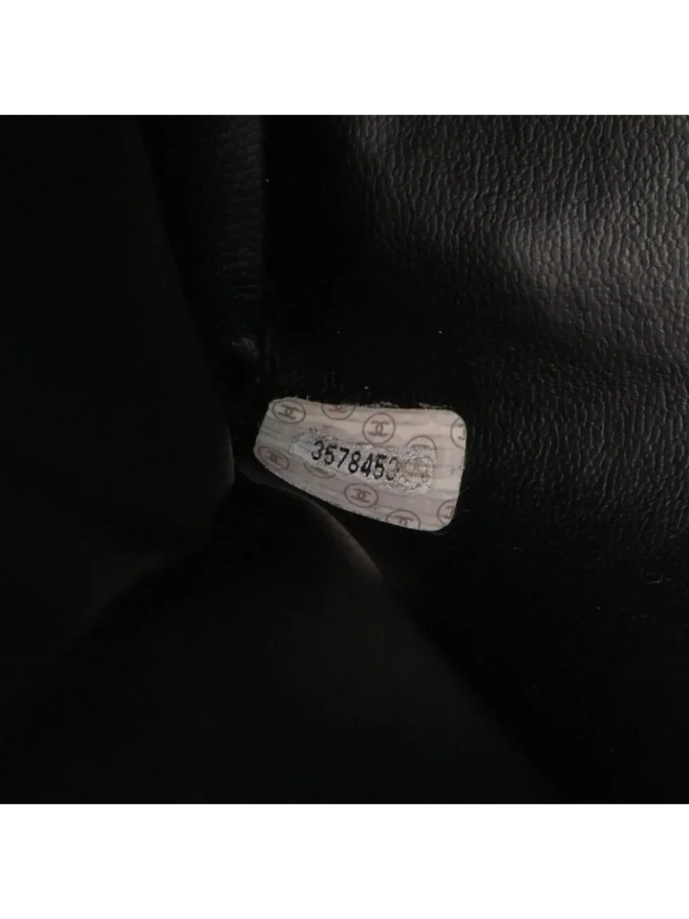 Chanel Boston Bag Quilted Logo Black Leather